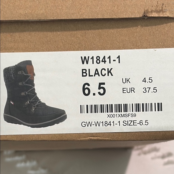 EUC Women’s Global Win Black and Gray Snow Hiking Boots 6.5 Waterproof Insulated - Picture 8 of 8